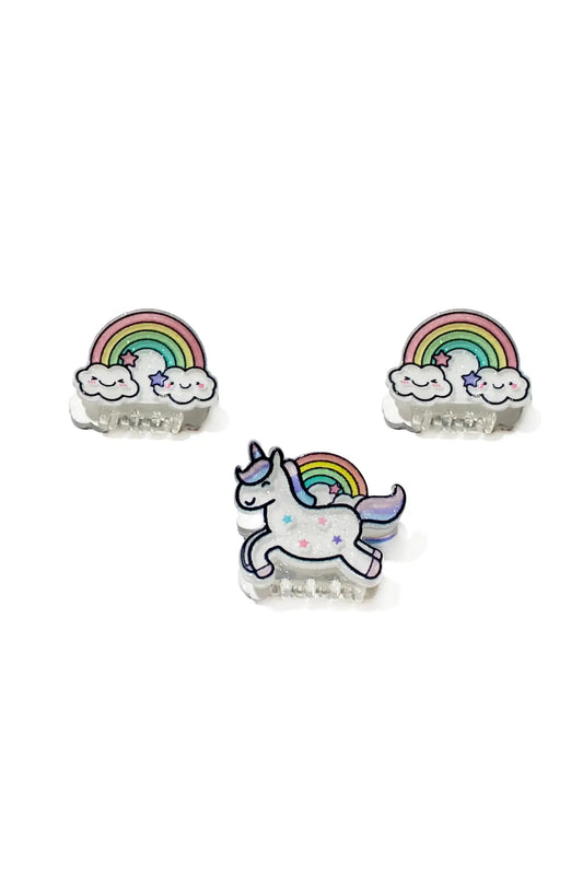 UNICORN, RAINBOW MINI HAIRCLIPS Great Pretenders