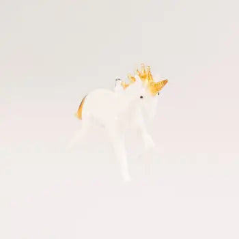 Unicorn Blown Glass Hanging Decoration SASS AND BELLE