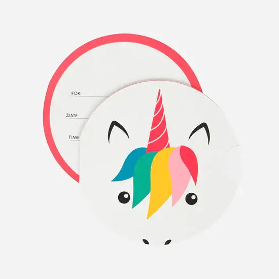 Unicorn birthday invitation card (8) My Little Day