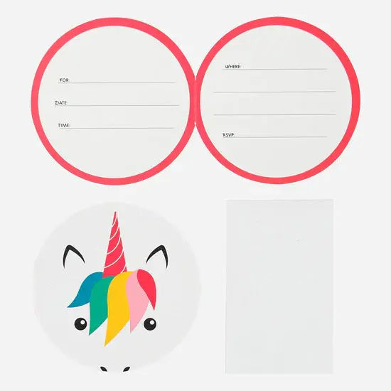 Unicorn birthday invitation card (8) My Little Day