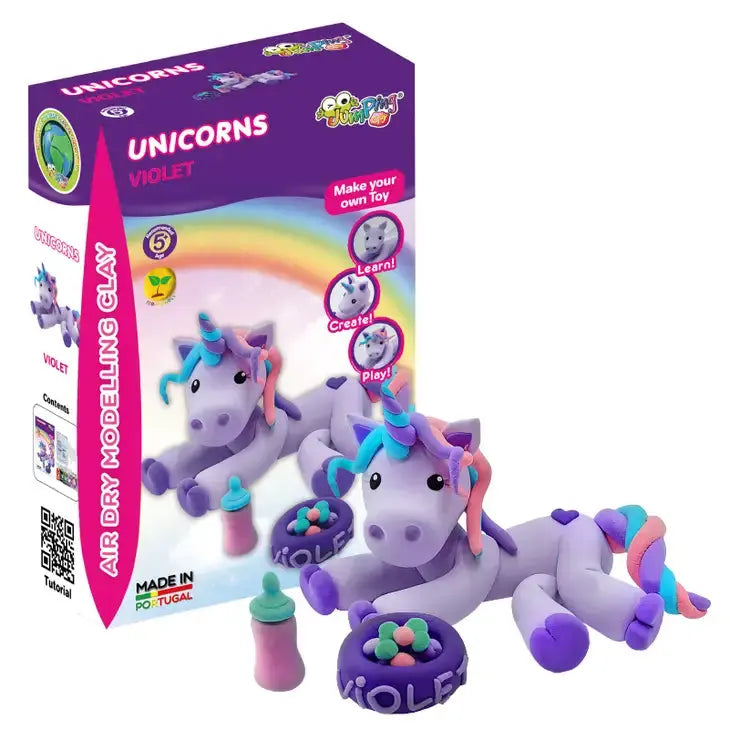 Violet - Unicorns Collection- Air Dry Modelling Clay Kit JumpingClay