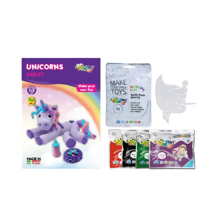 Violet - Unicorns Collection- Air Dry Modelling Clay Kit JumpingClay