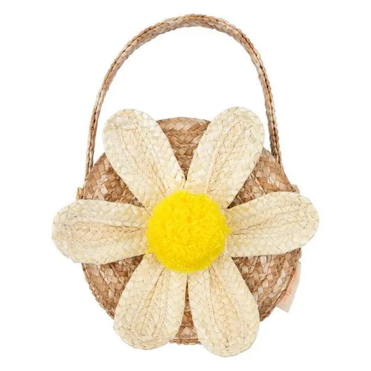 White Daisy Straw Bag Meri Meri