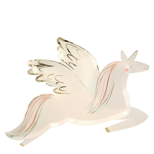 Winged Unicorn plates Meri Meri