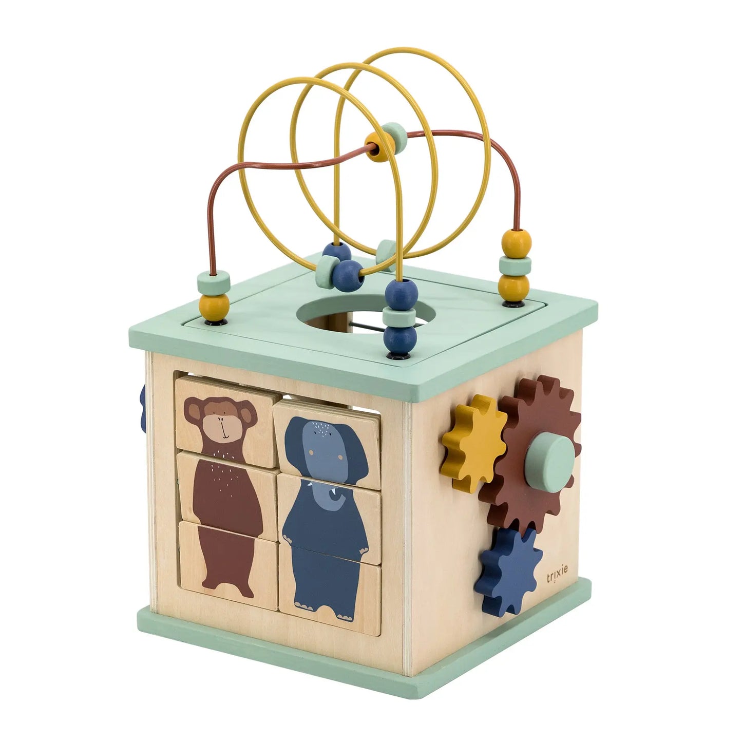 Wooden 5-in-1 activity cube Trixie