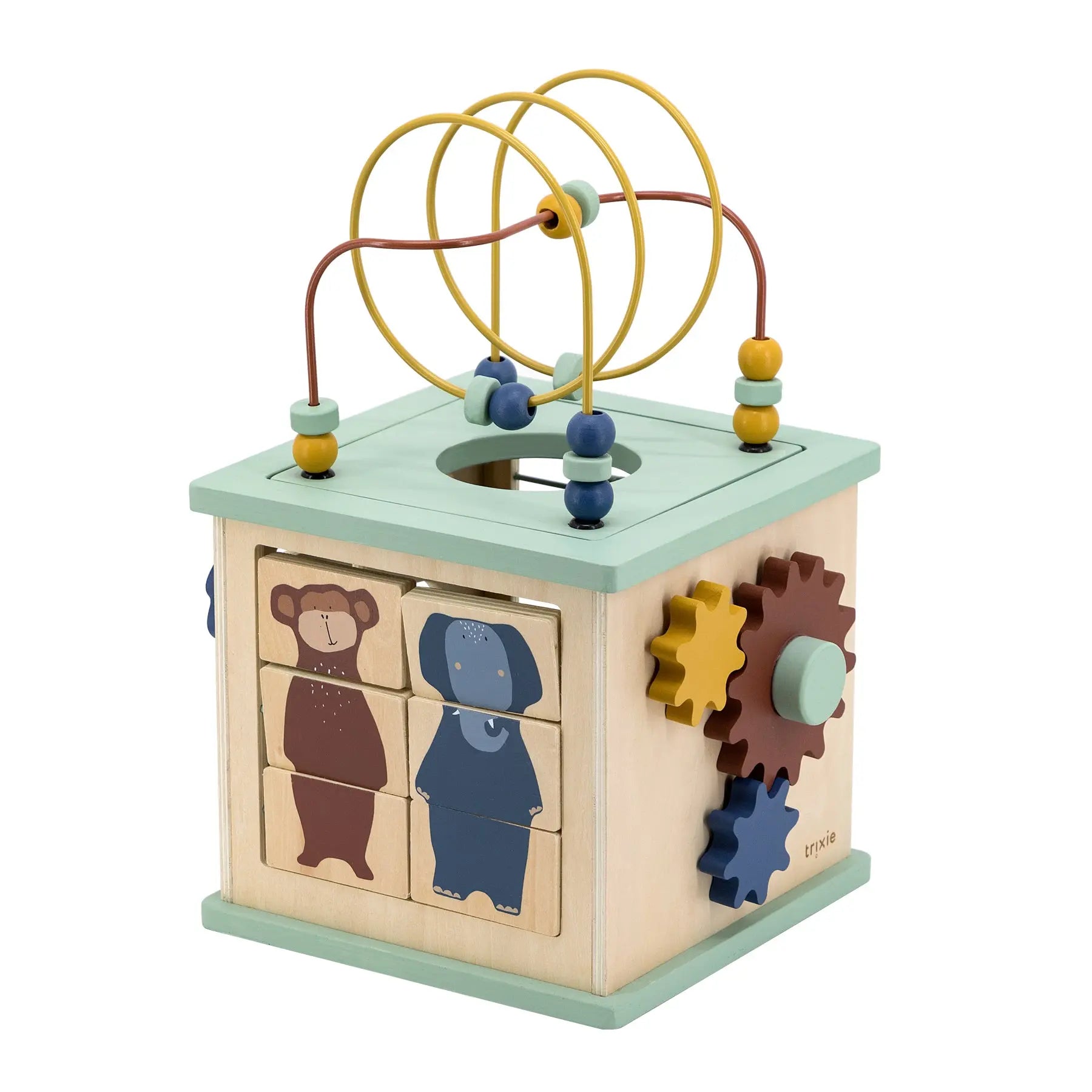 Wooden 5-in-1 activity cube Trixie