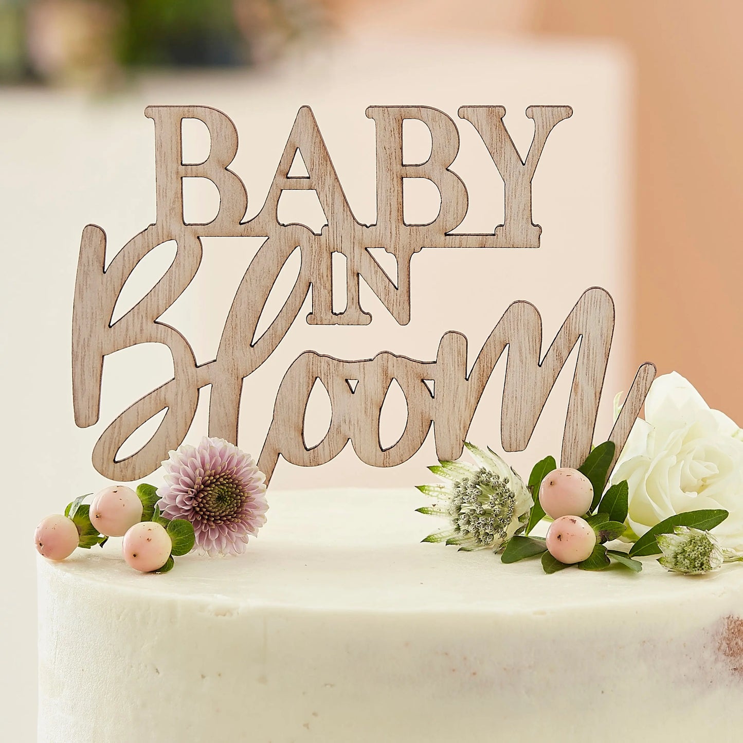 Wooden Baby Shower Cake Topper GingerRay