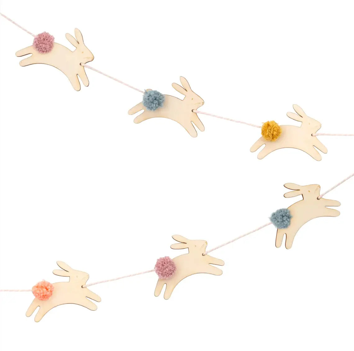 Wooden Bunny Mini Garland Meri Meri