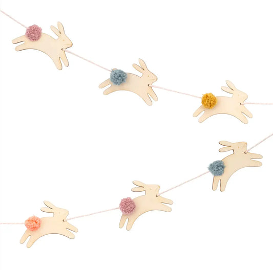 Wooden Bunny Mini Garland Meri Meri