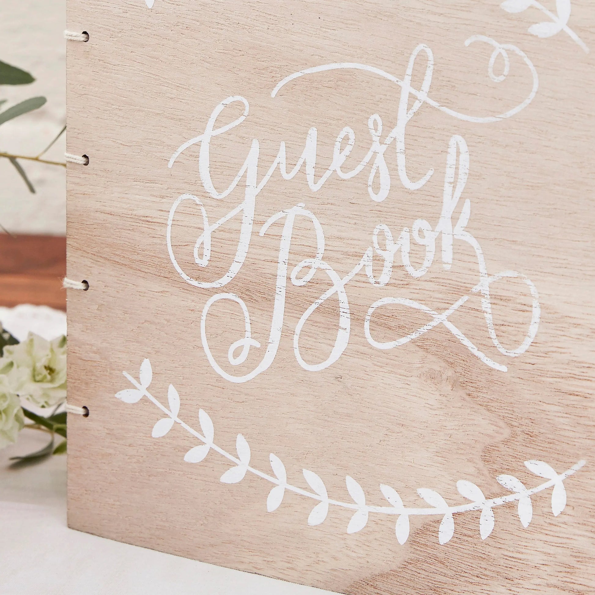 Wooden Wedding Guest Book Ginger Ray