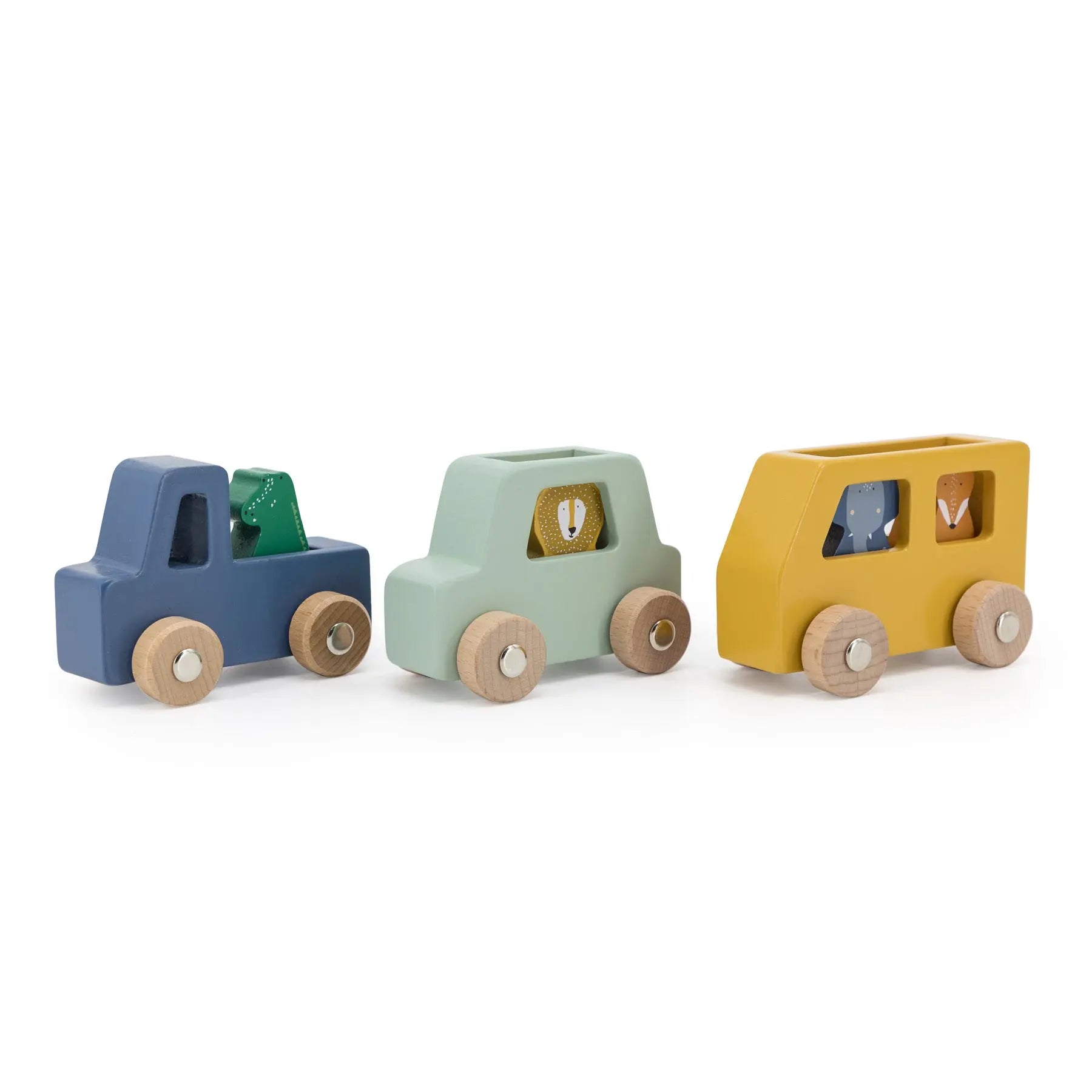 Wooden animal car set Trixie