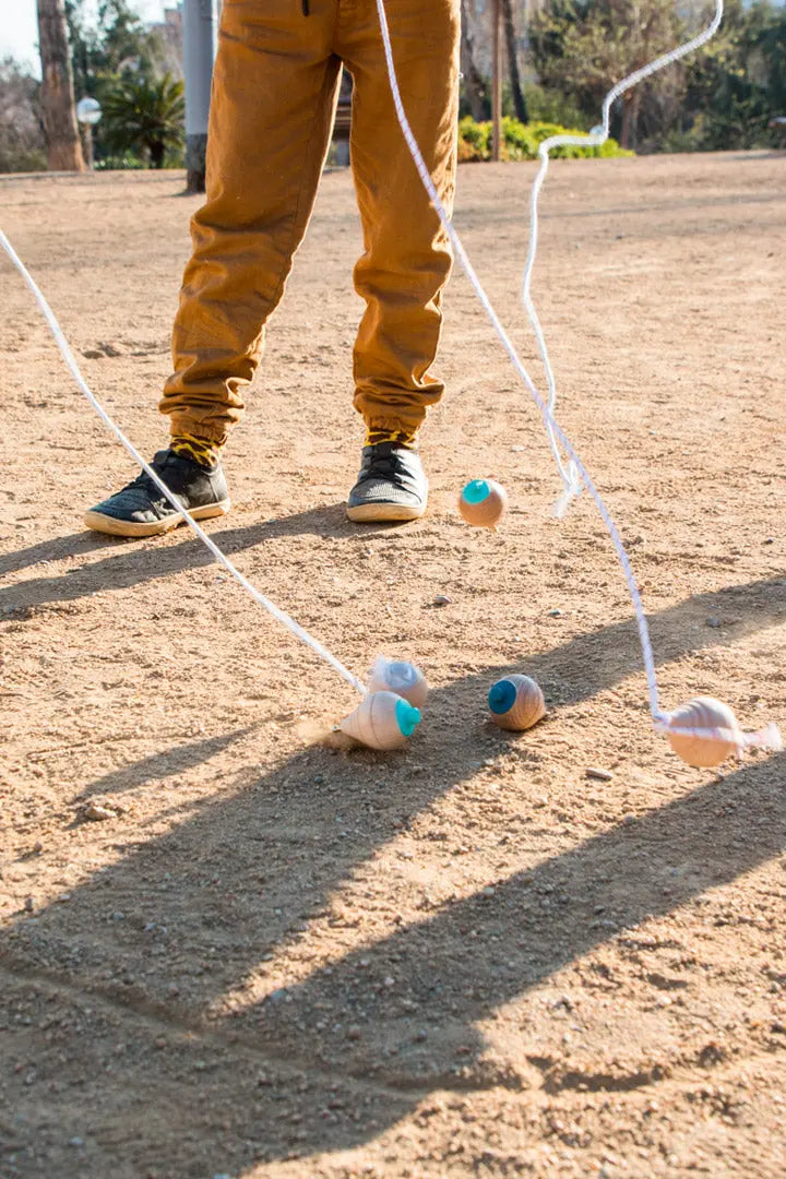 Wooden top with string Me and Mine