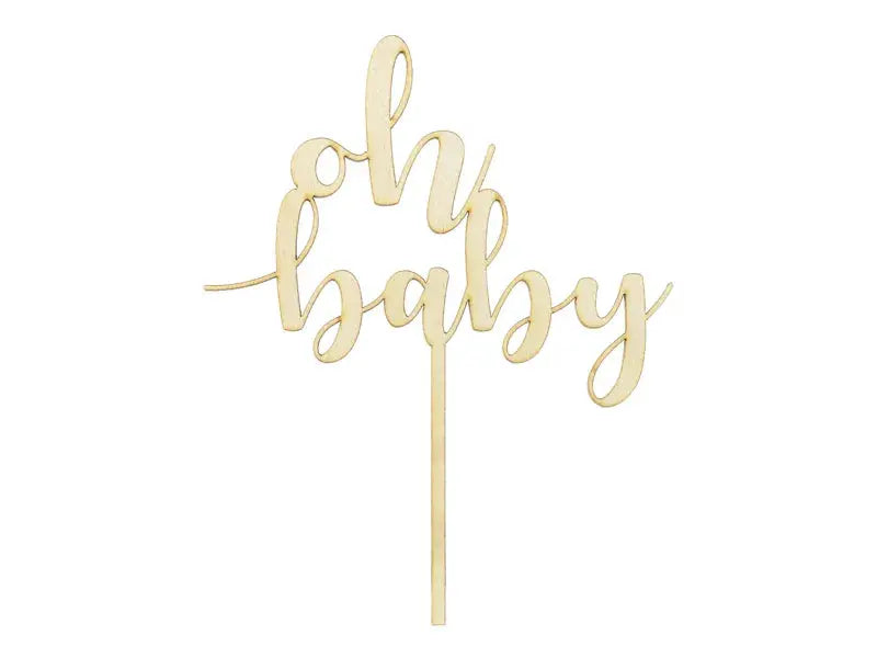 Wooden topper Oh baby Partydeco