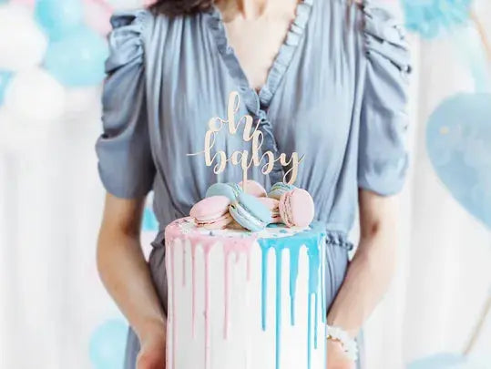Wooden topper Oh baby Partydeco