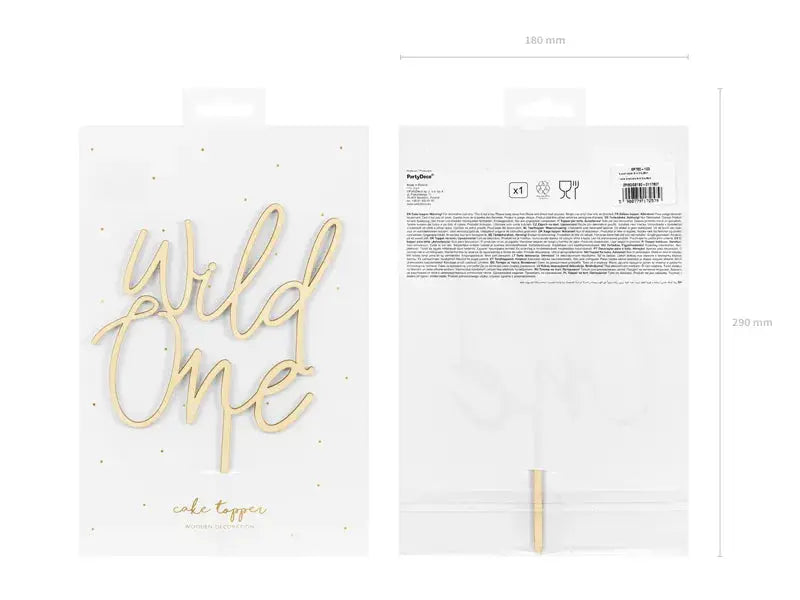 Wooden topper Wild One Partydeco