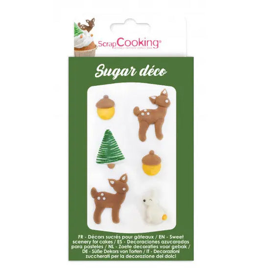 Woodland-themed sweet scenery decorations ScrapCooking
