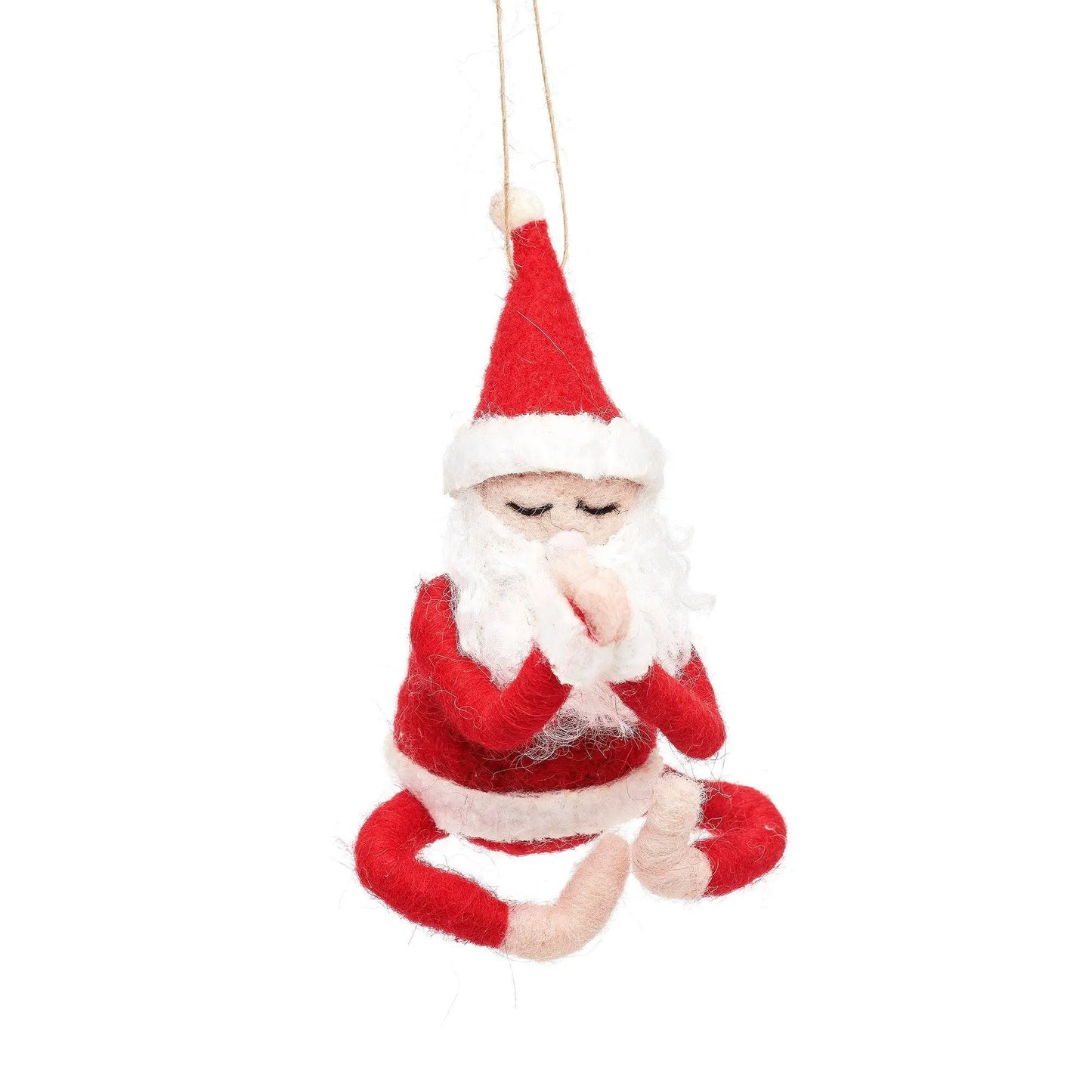 Yoga Santa Felt Decoration SASS AND BELLE
