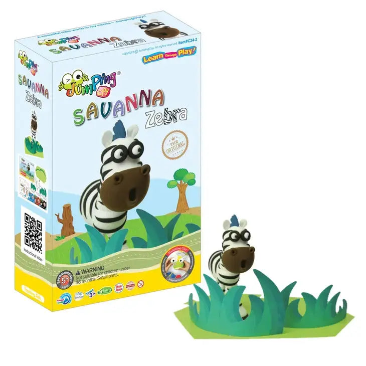 Zebra - Savanah Collection - Air Dry Modelling Clay Kit JumpingClay