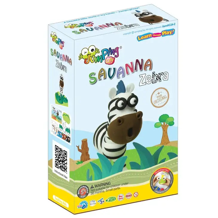 Zebra - Savanah Collection - Air Dry Modelling Clay Kit JumpingClay