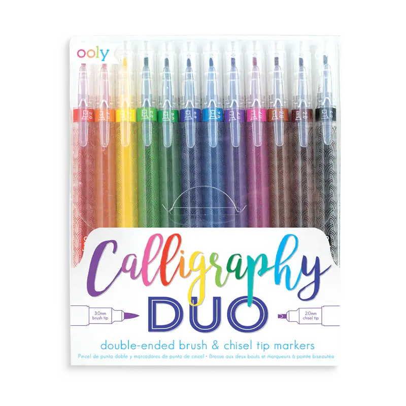 calligraphy duo chisel and brush tip markers OOLY