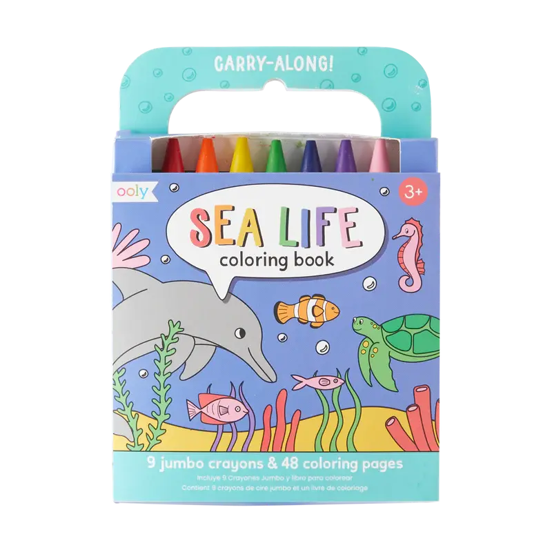 carry along coloring book set - sea life OOLY