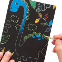 dinosaur days scratch and scribble mini scratch art kit OOLY