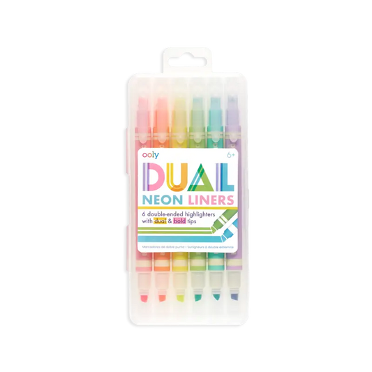 dual liner double-ended neon highlighters OOLY