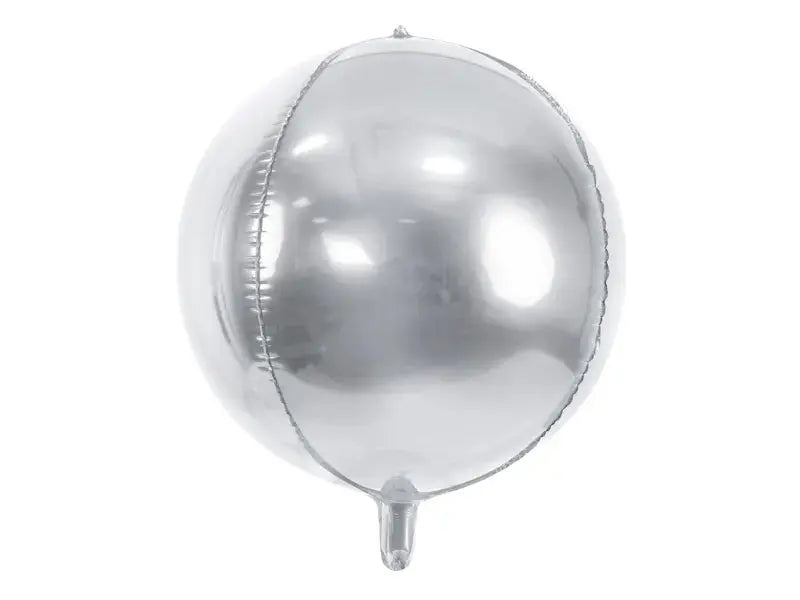 foil balloon ball, 40cm, silver Partydeco