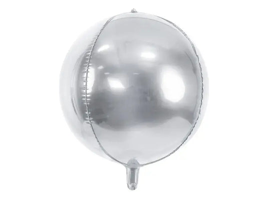 foil balloon ball, 40cm, silver Partydeco