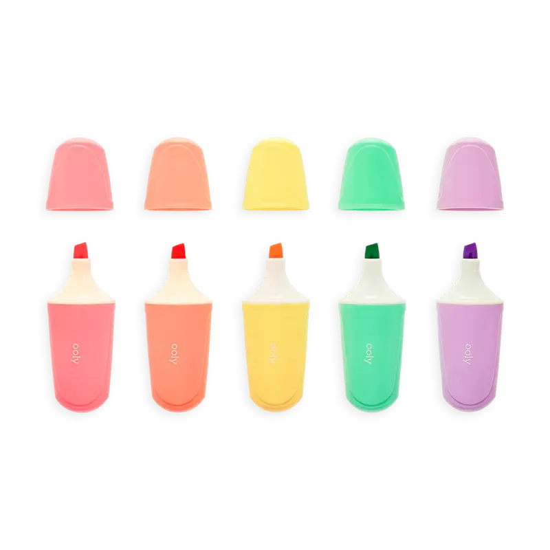 le bonbon pâtisserie scented pastel highlighters - set of 5 OOLY