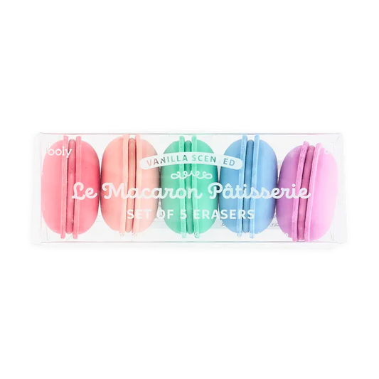 le macaron pâtisserie scented erasers - set of 5 OOLY
