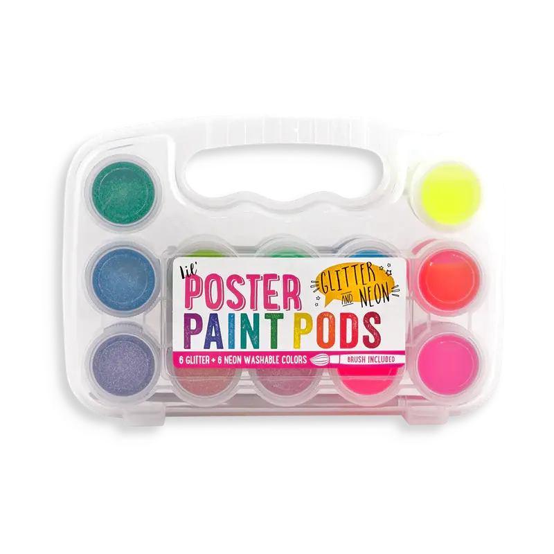 lil' poster paint pods - glitter and neon OOLY