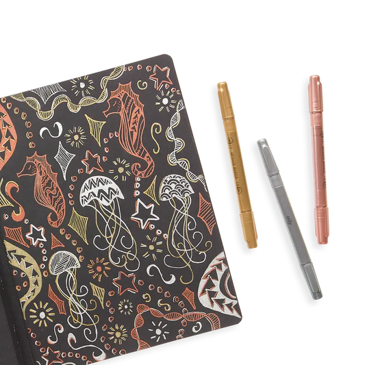 modern trio dual tip metallic markers - set of 3 OOLY