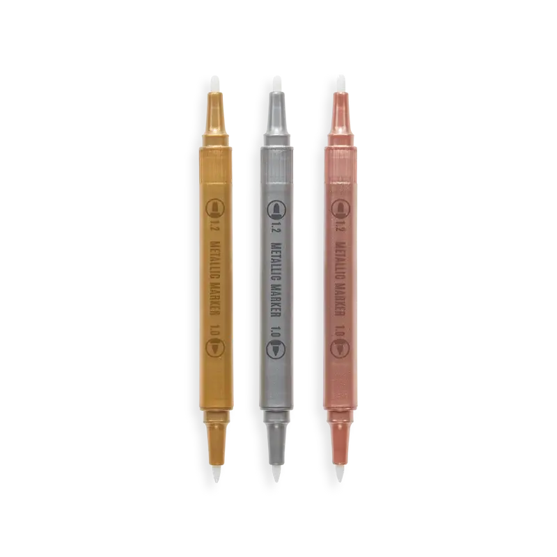 modern trio dual tip metallic markers - set of 3 OOLY