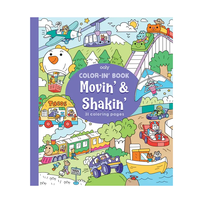 movin’ and shakin’ coloring book OOLY