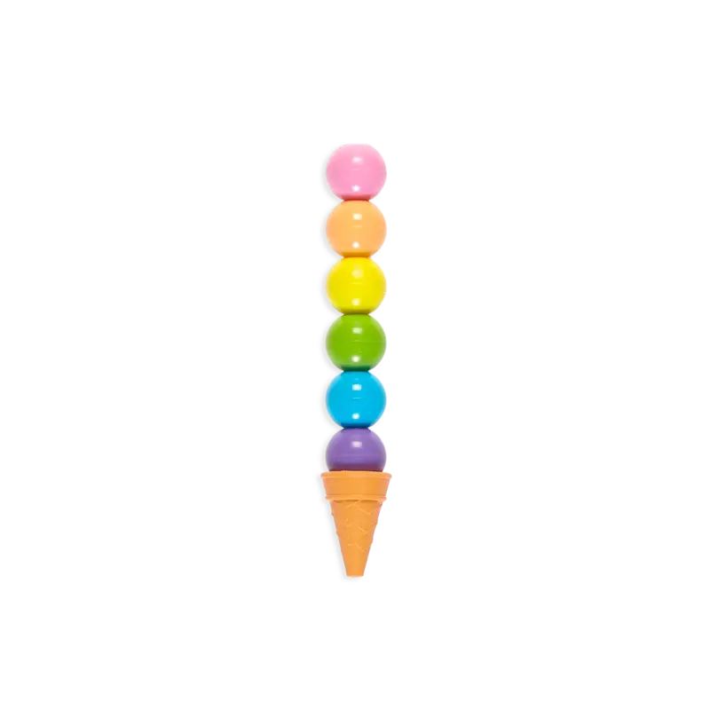 rainbow scoops vanilla scented stacking erasable crayons OOLY
