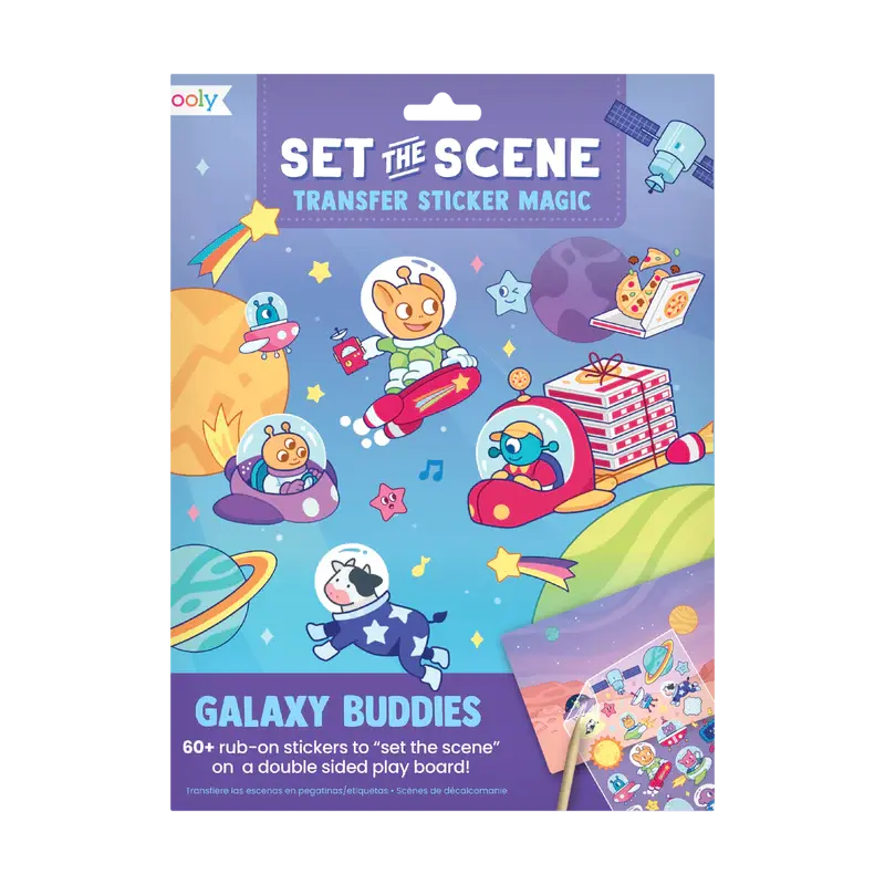 set the scene transfer stickers magic - galaxy buddies OOLY