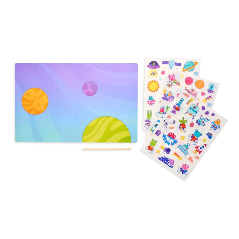 set the scene transfer stickers magic - galaxy buddies OOLY