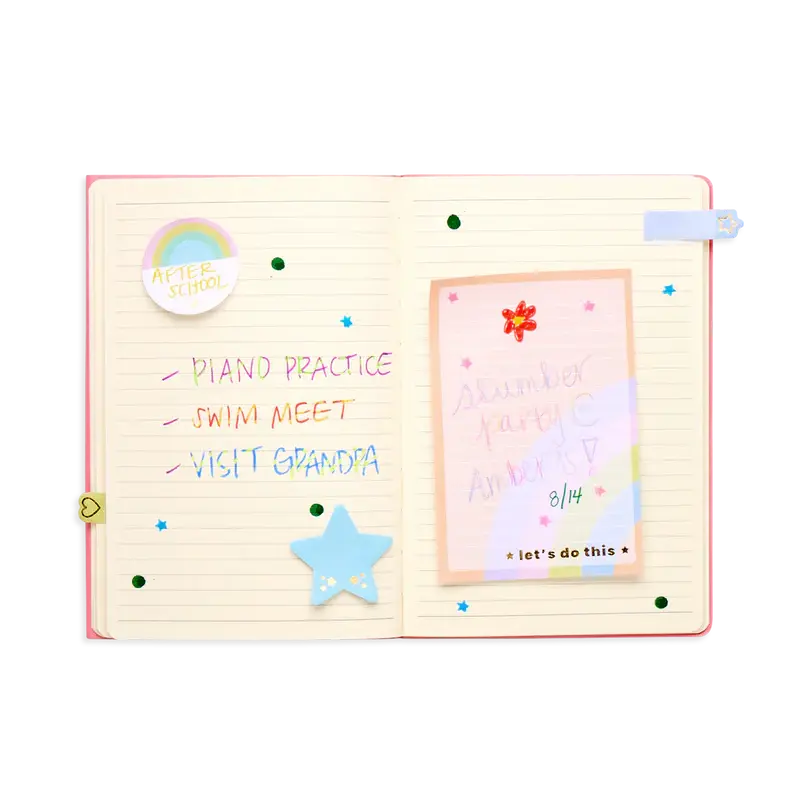 side notes sticky tab note pad - pastel rainbows OOLY