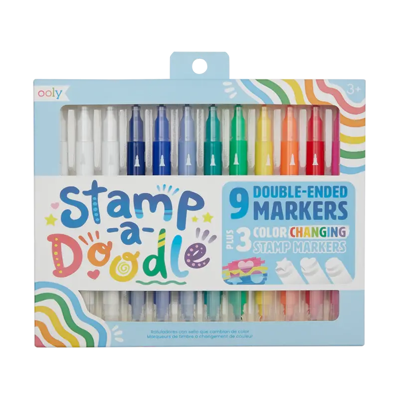 stamp-a-doodle double-ended markers - set of 12 OOLY