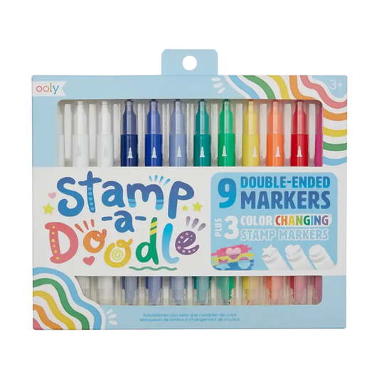 stamp-a-doodle double-ended markers - set of 12 OOLY