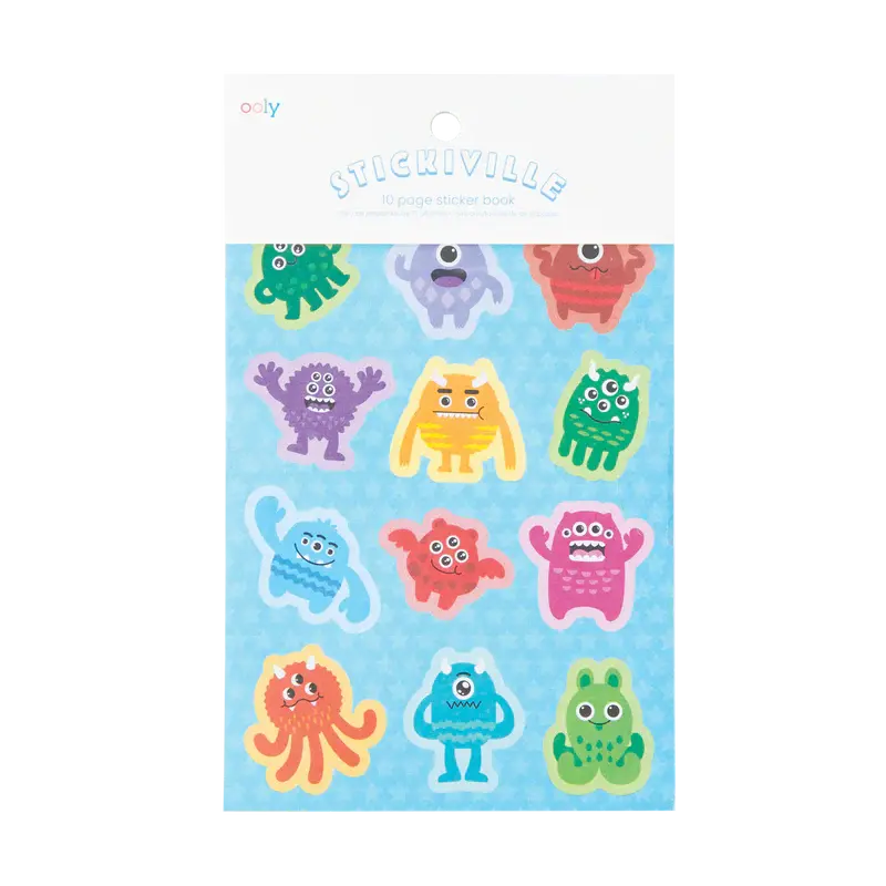 stickiville monster sticker book OOLY