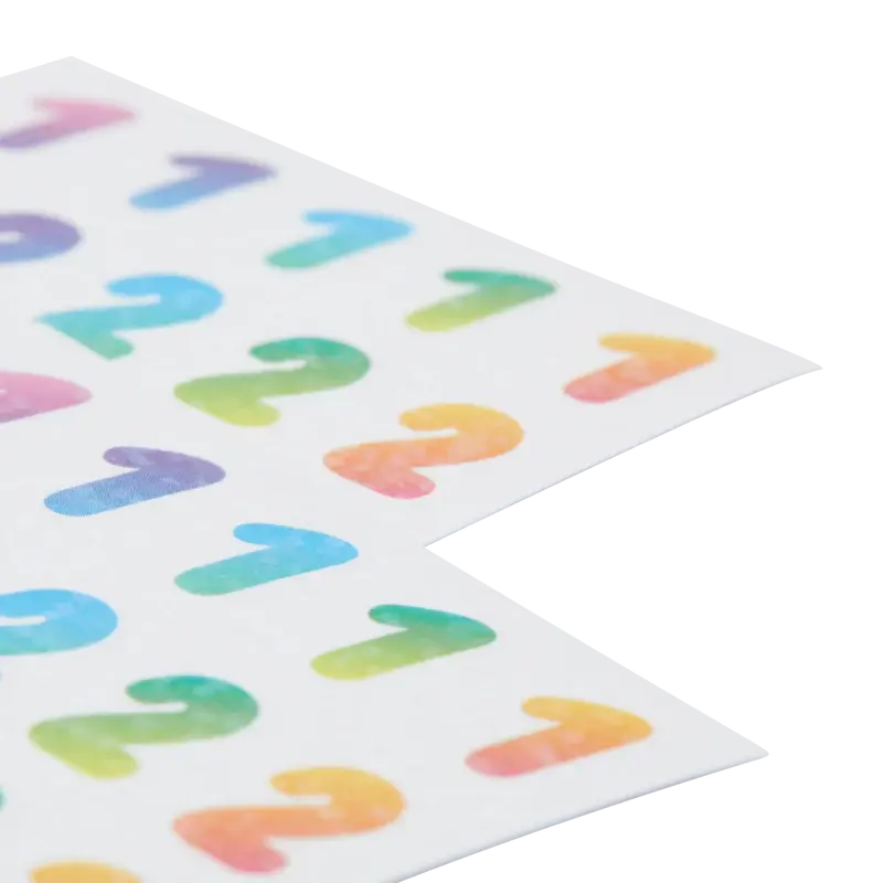 stickiville rainbow numbers stickers - holographic OOLY