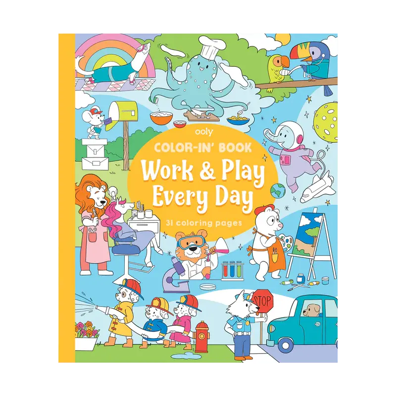 work and play every day coloring book OOLY
